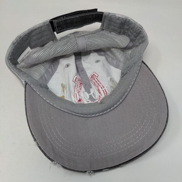 Cowgirl Horseshoe Strapback Mesh Back Trucker Hat Gray OSFM Embroidered - Picture 6 of 7